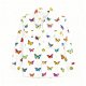 Women's White Shirt with Colorful Butterfly Print